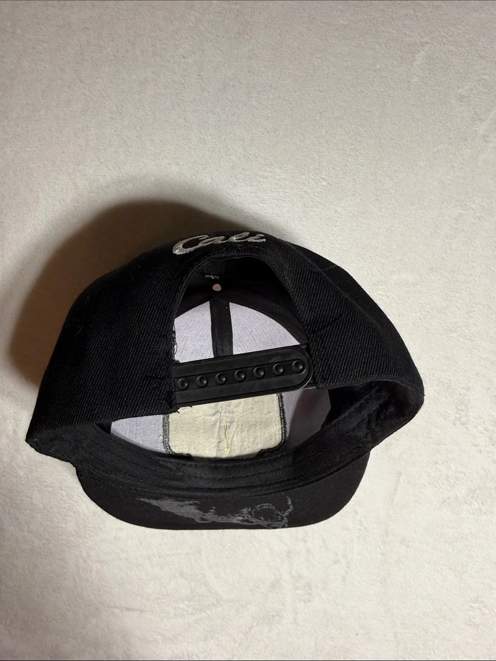 California Republic Black Snapback Hat with Embroidered Patch